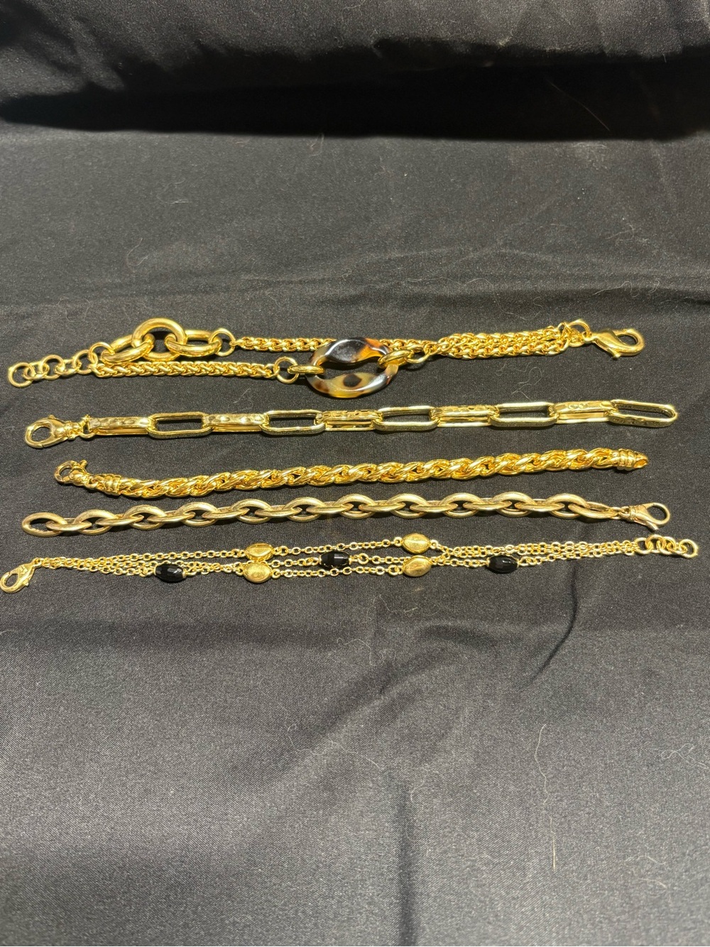 Gold Tone Womens Bracelet Set - Mixed Chain Styles